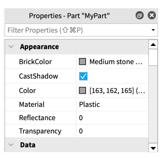 Thuộc tính game trong Roblox