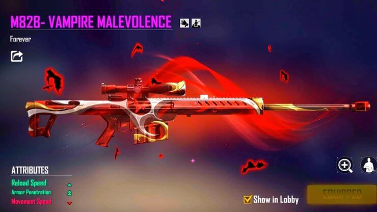 Súng M82B trong Garena Free Fire