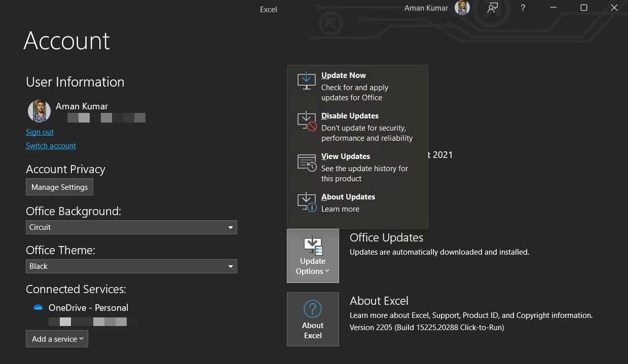 Cập nhật Microsoft Office
