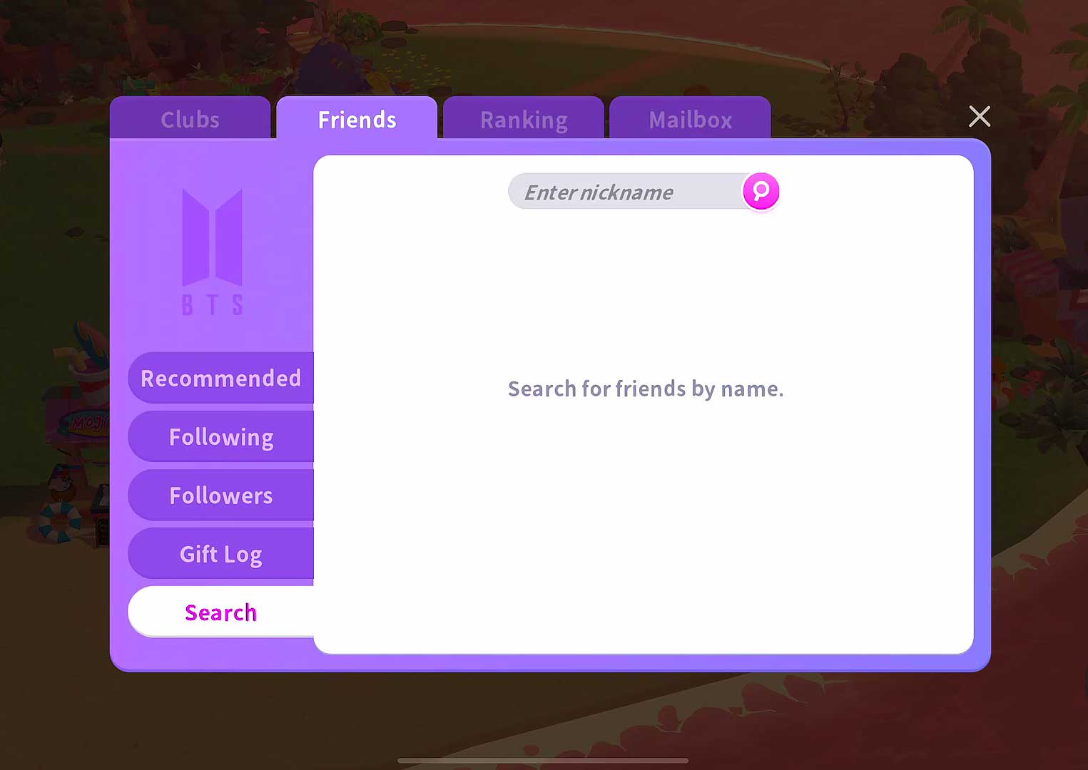 Tìm kiếm bạn bè trong BTS Island: In the SEOM