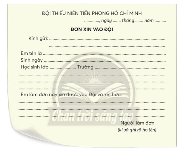 Đơn xin vào đội