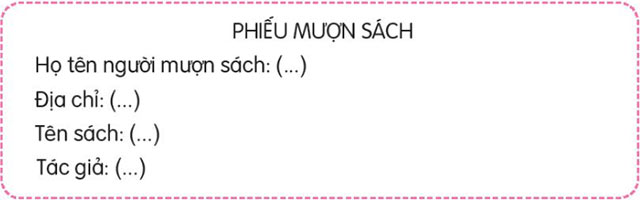 Phiếu mượn sách