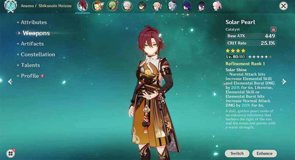 Solar Pearl trong Genshin Impact