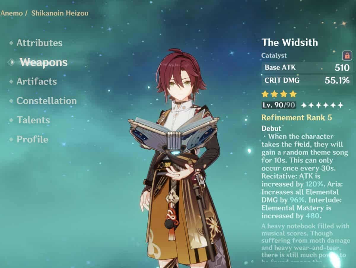 The Widsith trong Genshin Impact