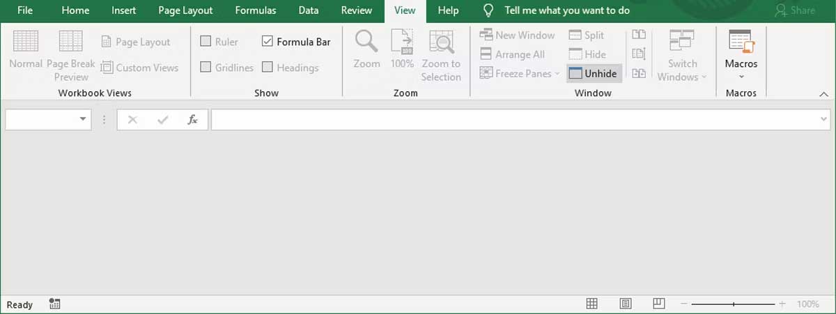 Bỏ ẩn sheet trong Excel