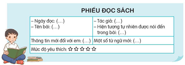 Phiếu đọc sách