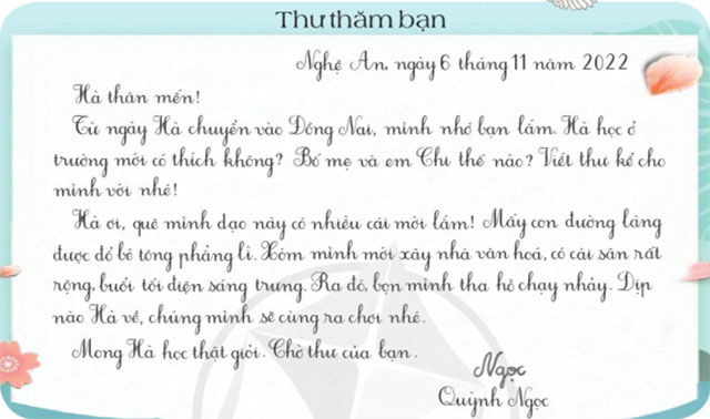 Viết thư thăm bạn
