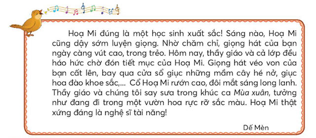 Đọc những dòng cảm xúc của Dế Mèn