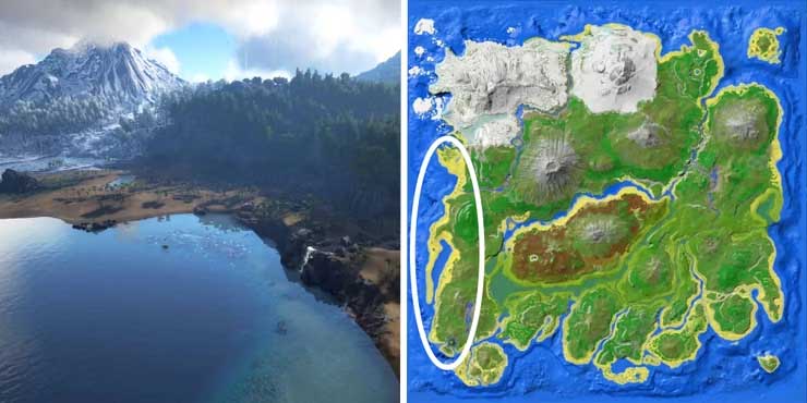Bờ biển phía tây trong Ark Survival Evolved