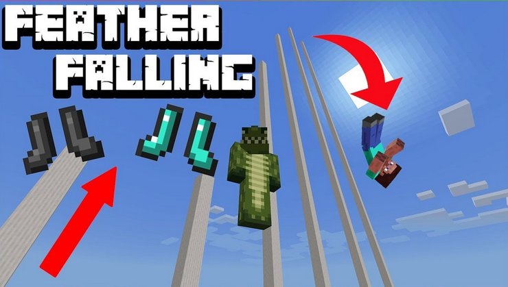 Feather Falling trong Minecraft