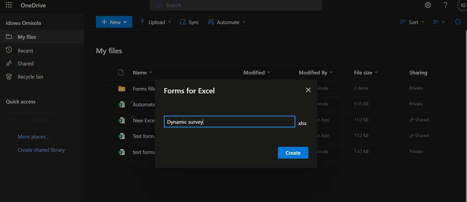 Nhập tên biểu mẫu