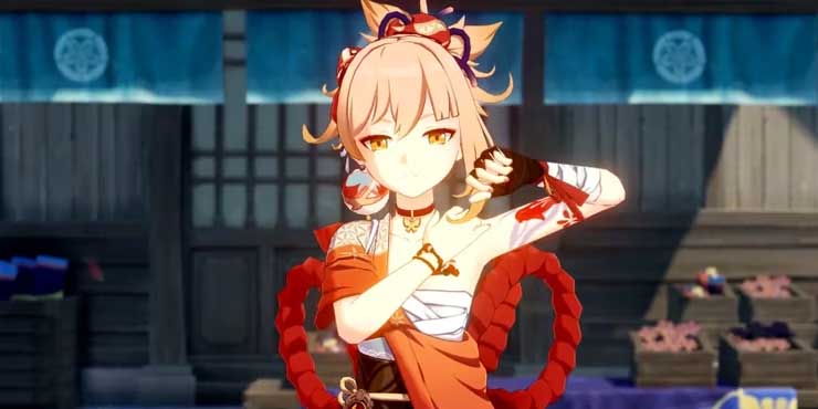 Tạo hình Yoimiya trong Genshin Impact