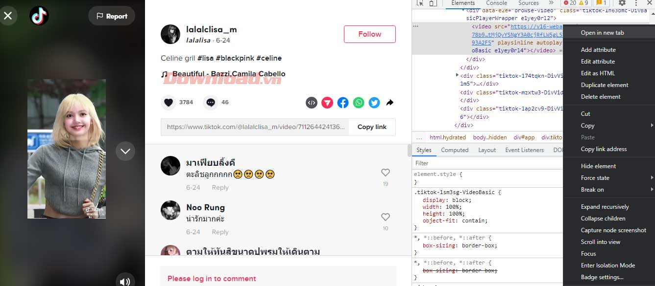 Code video được highlight