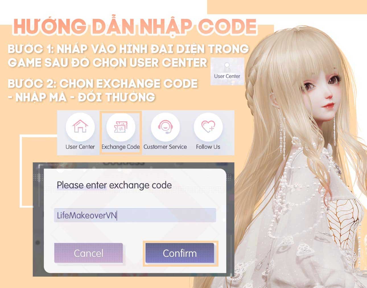Cách nhập giftcode Life Makeover