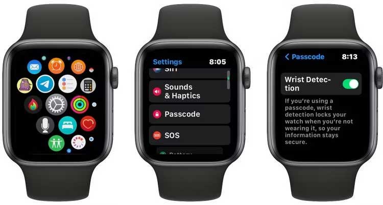 Bật Wrist Detection trên Apple Watch