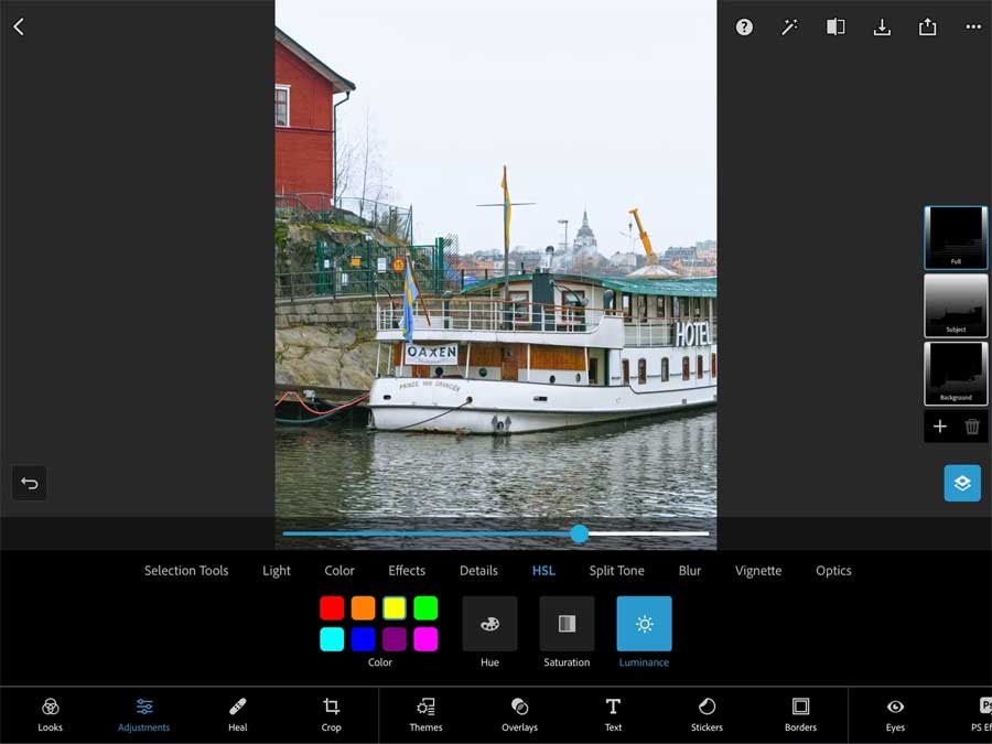 Chọn độ chói cho ảnh