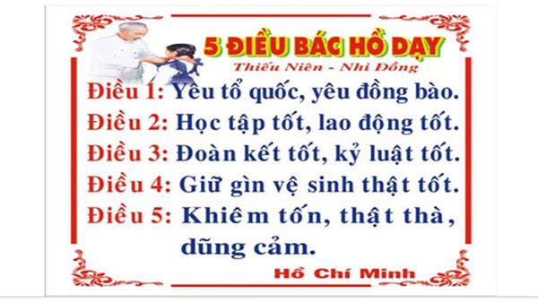 5 điều Bác Hồ dạy
