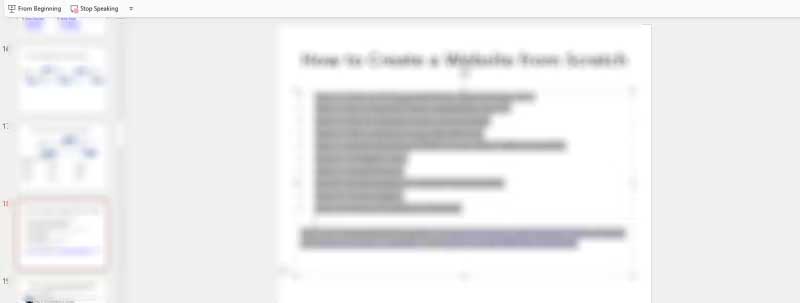 Dừng đọc văn bản trong PowerPoint