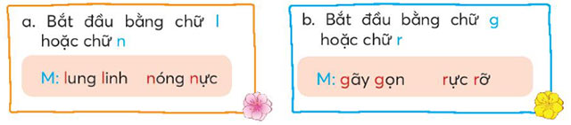 Tìm 2 - 3 từ ngữ