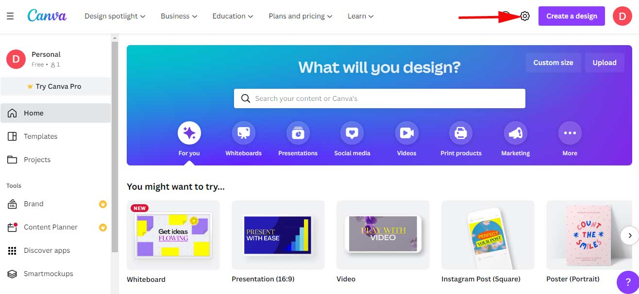 Tạo thiết kế trên Canva
