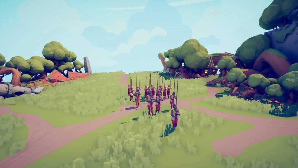 Đội hình một nửa kích và súng trong Totally Accurate Battle Simulator 
