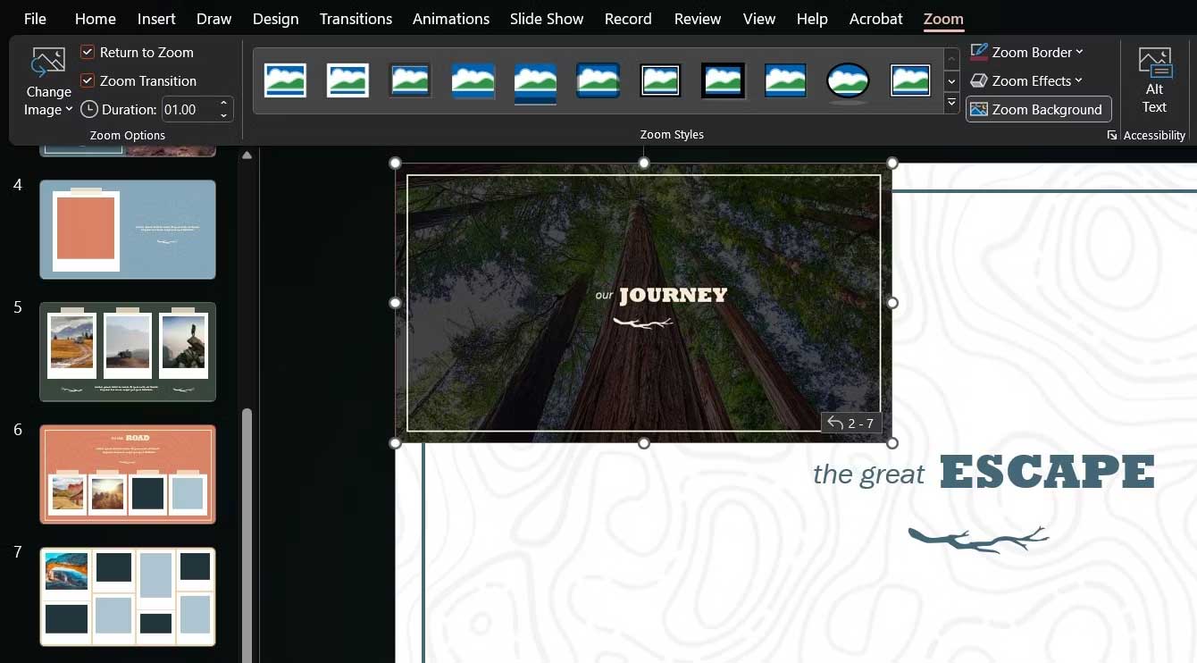 Section Zoom trong PowerPoint
