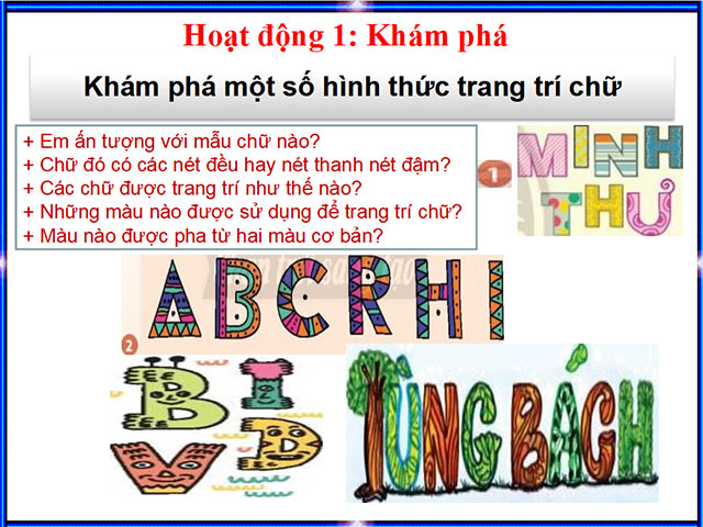 Giáo án PowerPoint Mĩ thuật 3