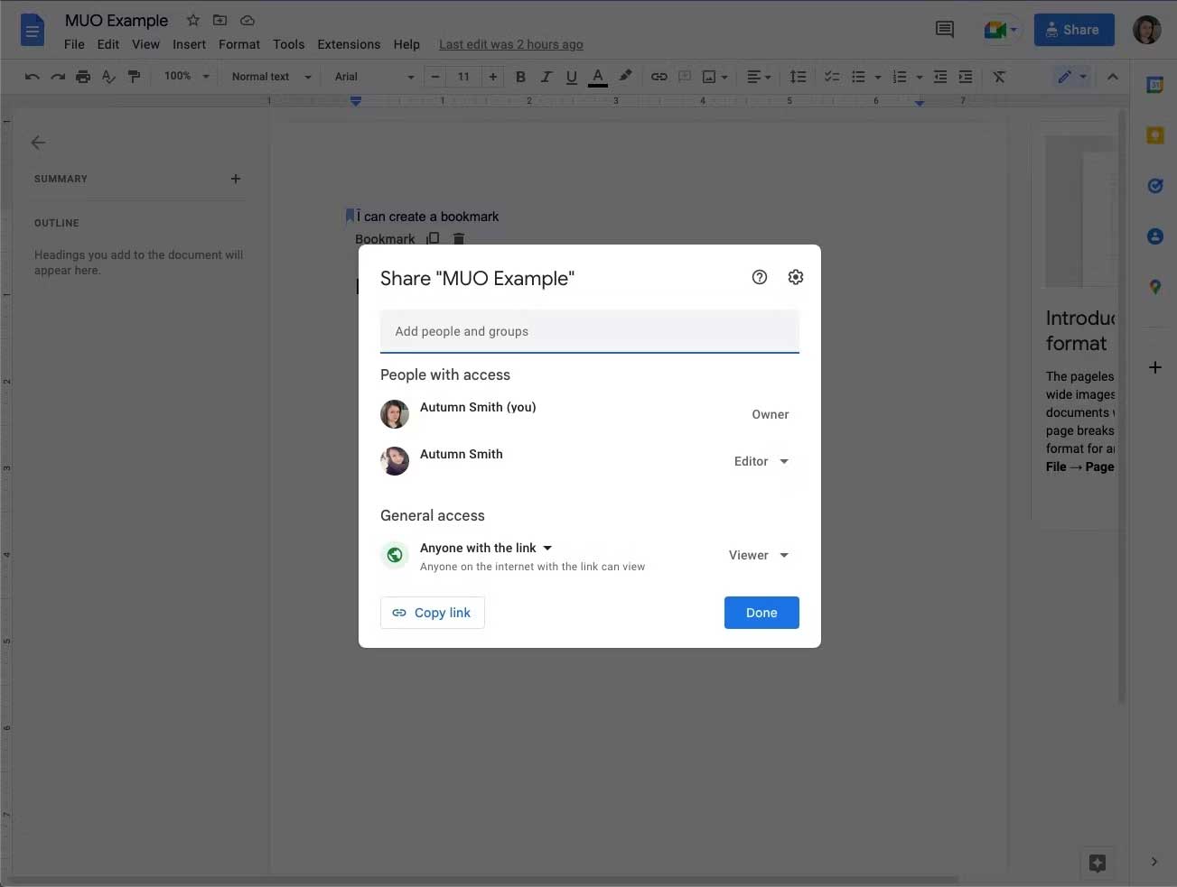 Thêm người vào Google Docs