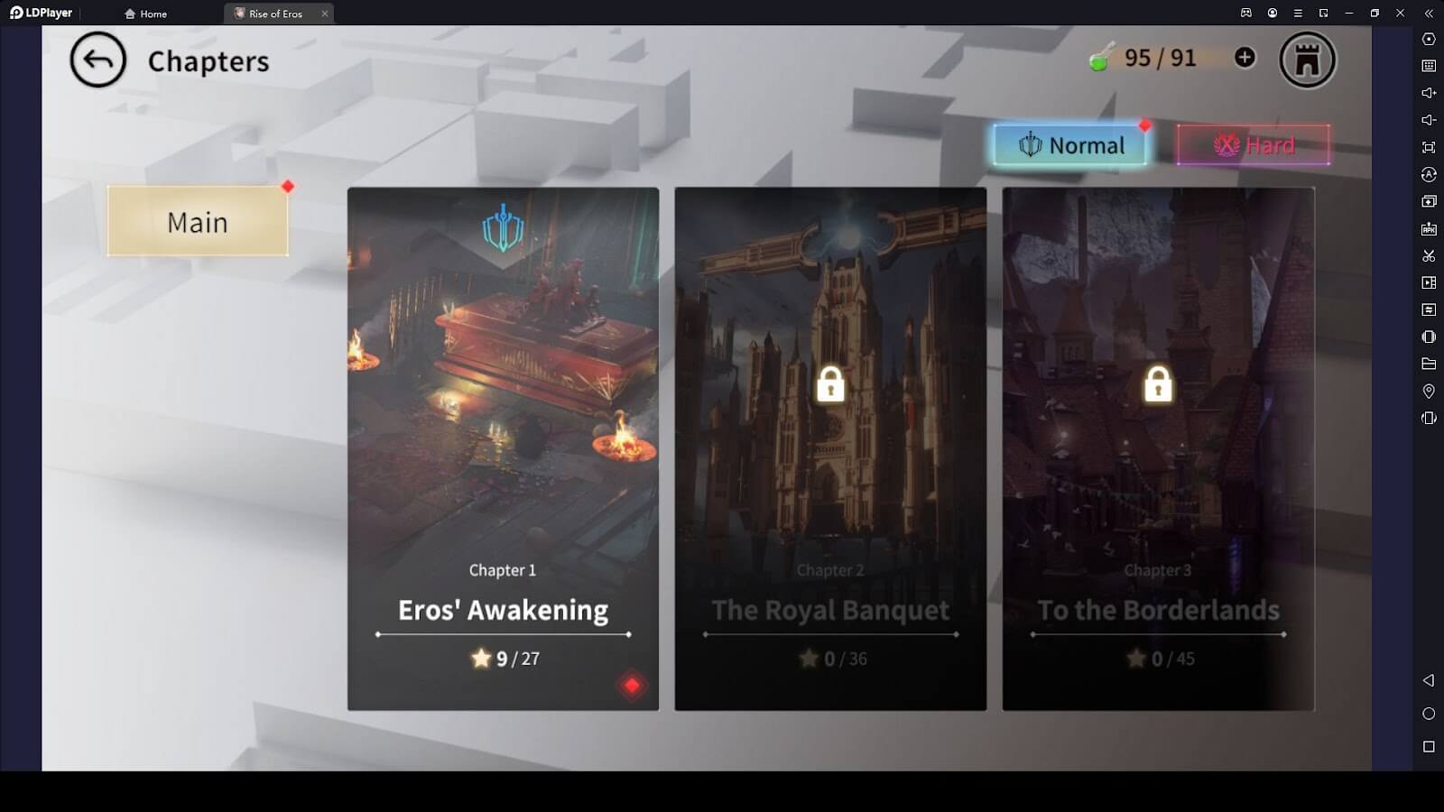 Chế độ chính trong Rise of Eros