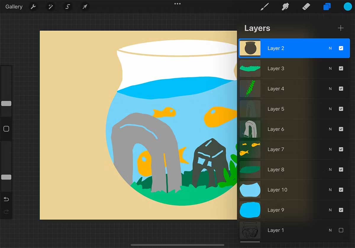 Tạo mảng màu đậm