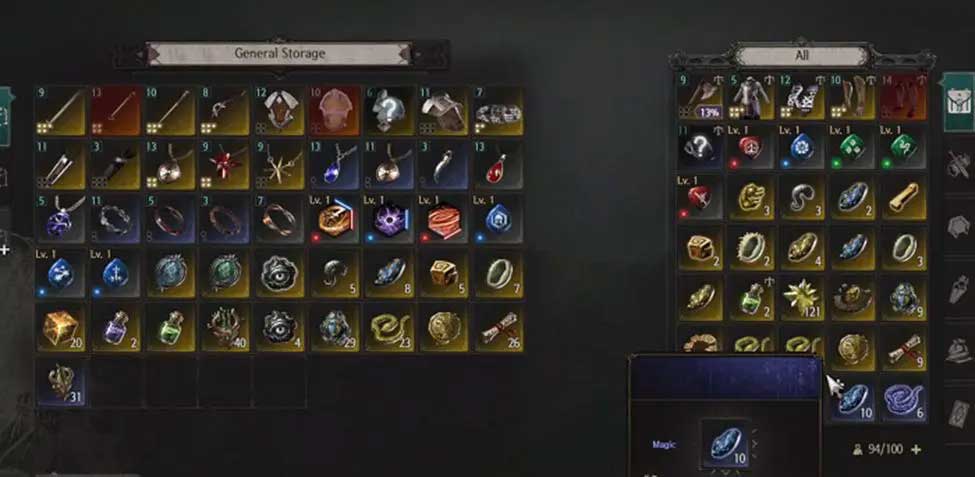 Kho chứa đồ trong Undecember