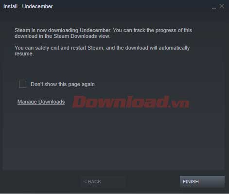 <p>Click<strong> Finish</strong> và đợi quá trình tải game hoàn tất.</p>