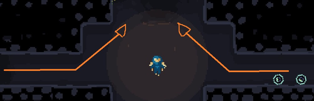 Lối di chuyển trong game Dome Keeper