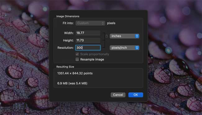 Sửa DPI ảnh trên Mac