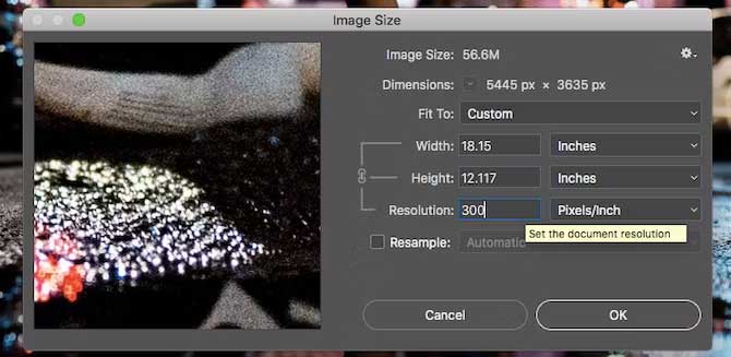 Sửa DPI ảnh trong Photoshop