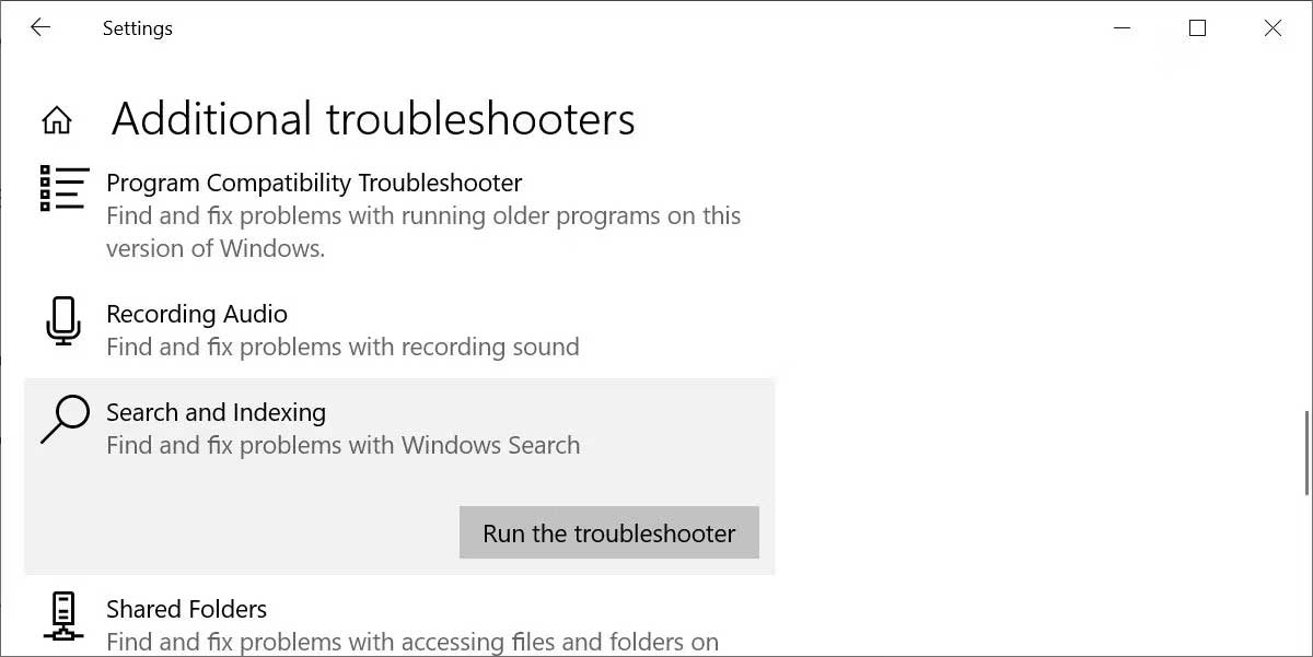 Trình khắc phục sự cố