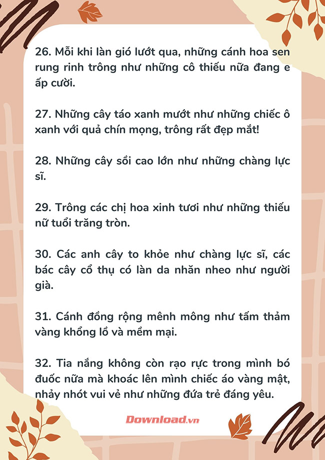 Cách làm câu so sánh trong văn miêu tả