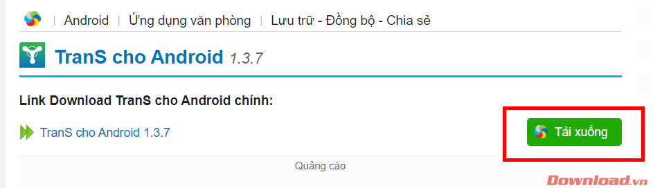 <p><strong>Bước 2:</strong> Tiếp theo, ta nhấn vào nút<strong> Tải xuống </strong>ở cuối dòng Link download