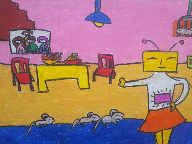 Tranh vẽ Ý tưởng trẻ thơ 2022