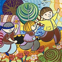 Tranh vẽ Ý tưởng trẻ thơ năm 2024 - 2025