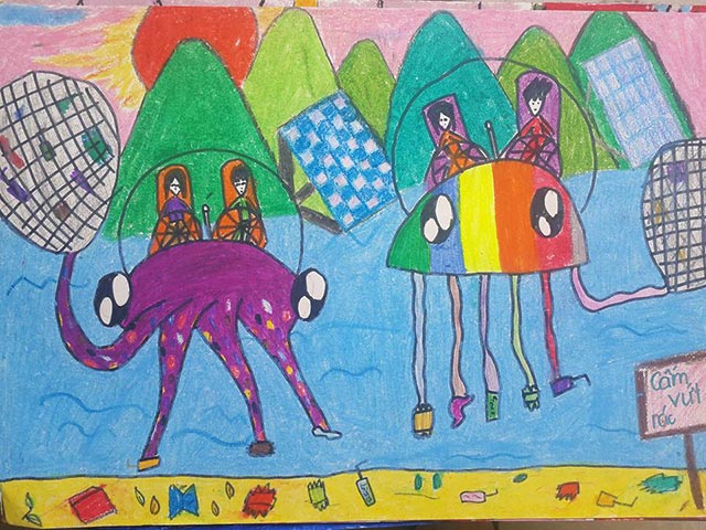 Tranh vẽ Ý tưởng trẻ thơ 2022