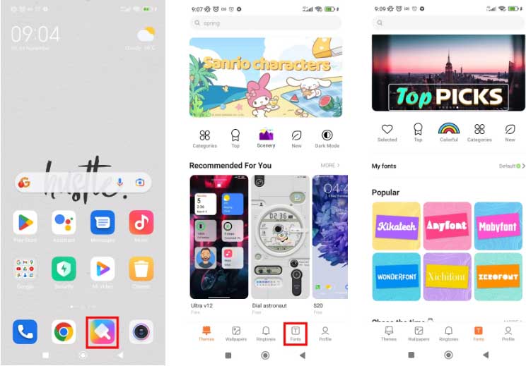 Cách thay đổi font trên Xiaomi