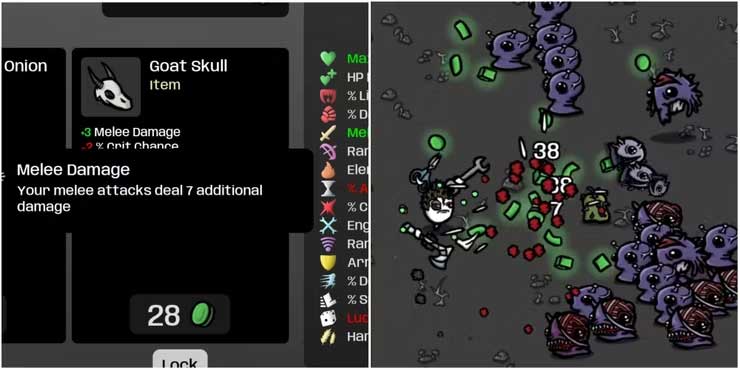 Các chỉ số trong game Brotato