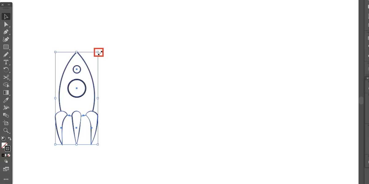 Icon chia tỷ lệ nét vẽ trong AI