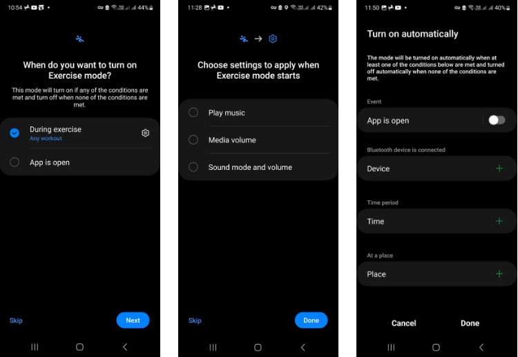 Preset Mode trên Samsung Galaxy