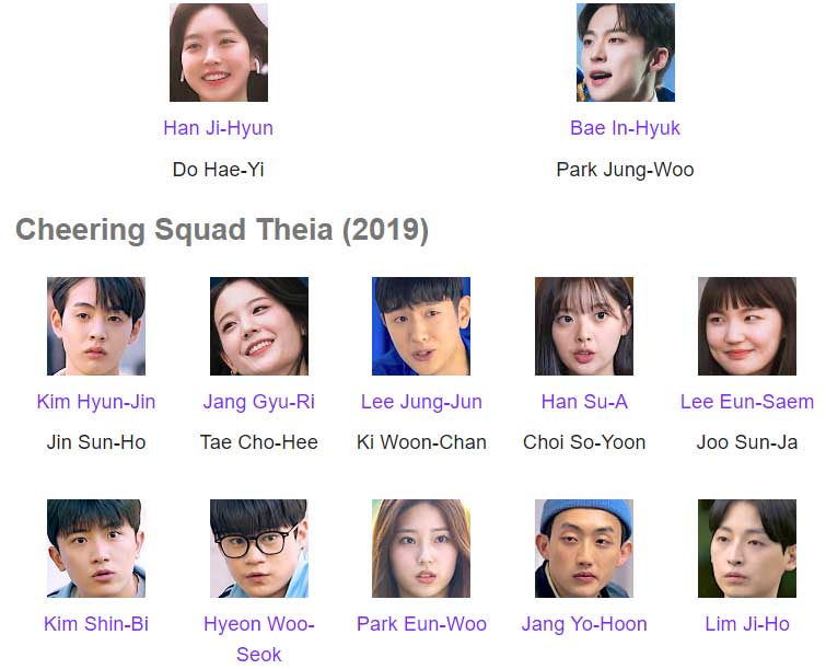 Diễn viên chính trong Cheer Up