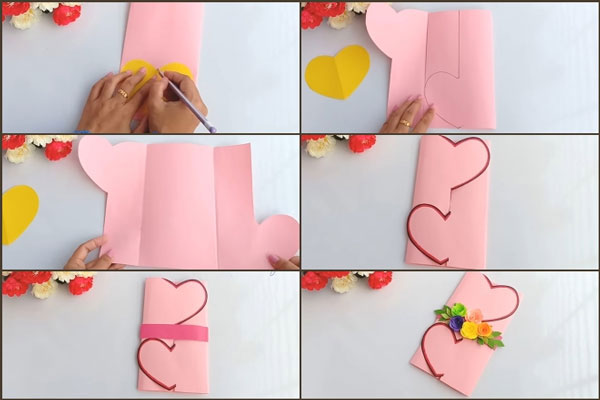 Làm thiệp 20/11 bằng giấy A4