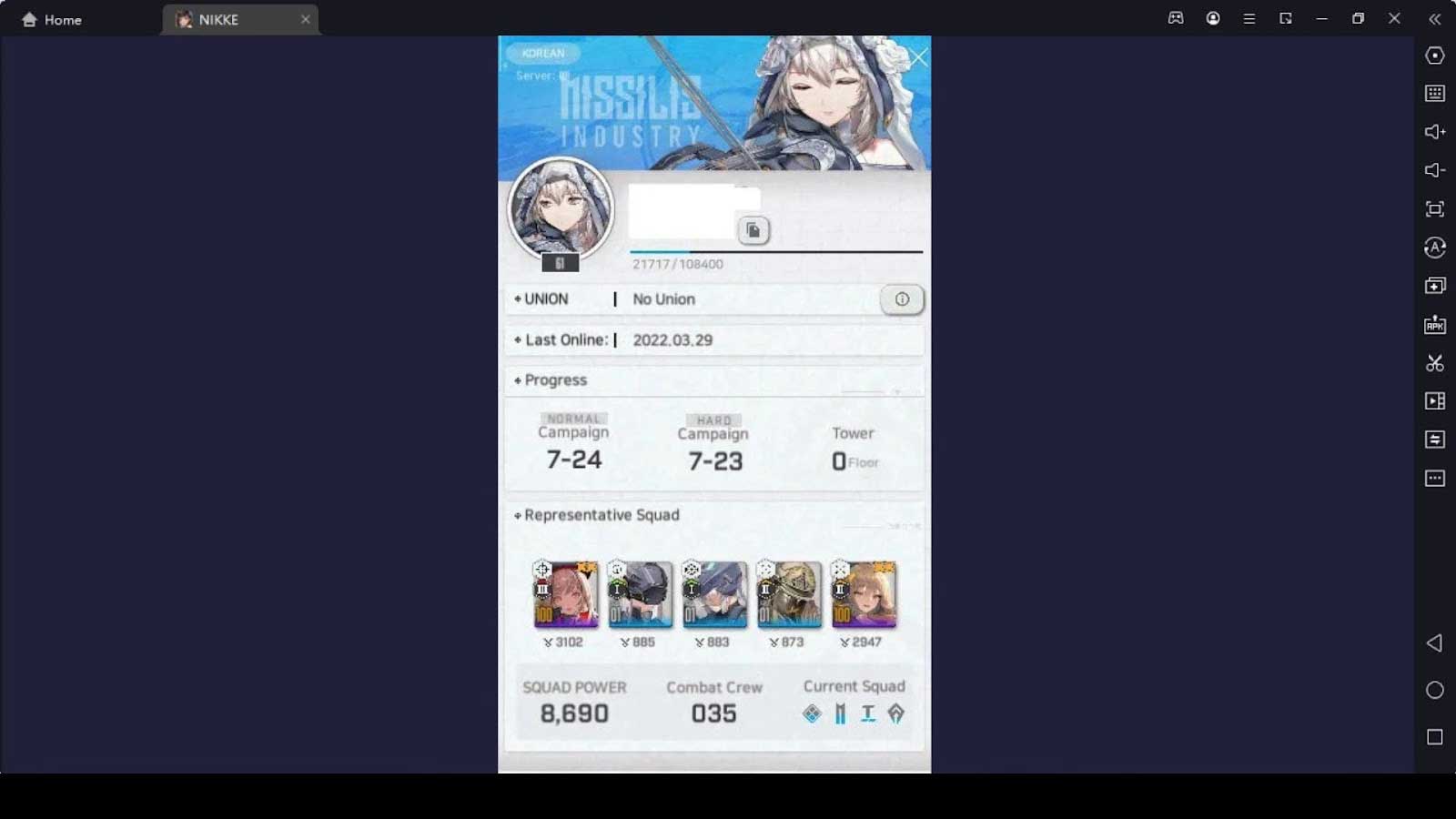 Đội hình Bạch Tuyết trong game Goddess of Victory: Nikke