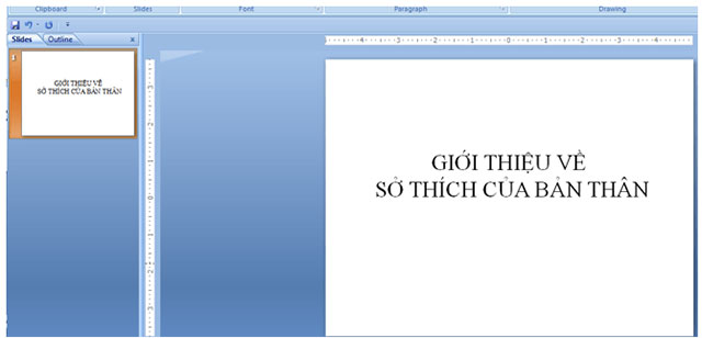 Nhập tên bài trình chiếu