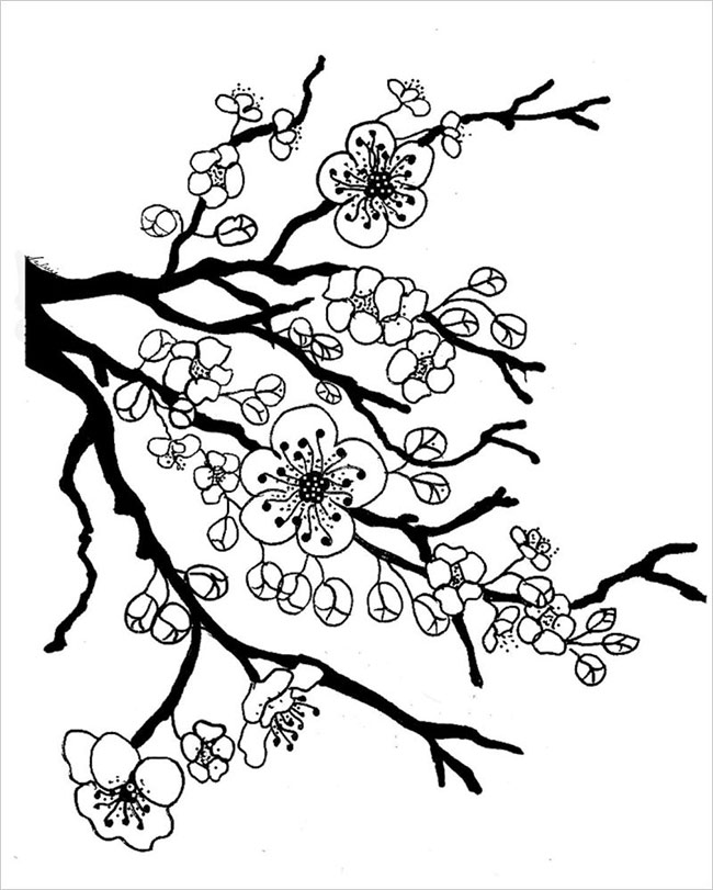 Tranh tô màu mùa xuân